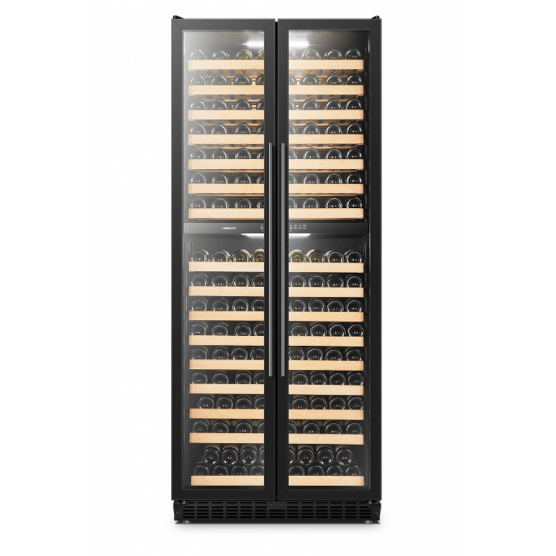 Lanbo 287 Bottles Dual Black French Door Wine Coolers LP328D