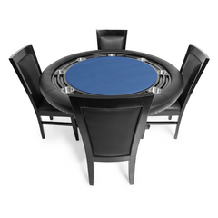 BBO Poker Tables Black Nighthawk Round Poker Table w/ Chip Tray (2BBO-NH)