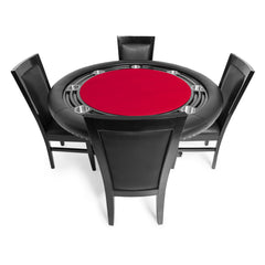 BBO Poker Tables Black Nighthawk Round Poker Table w/ Chip Tray (2BBO-NH)