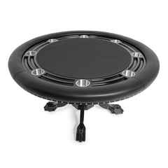 BBO Poker Tables Black Nighthawk Round Poker Table w/ Chip Tray (2BBO-NH)