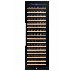 Smith & Hanks 166 Bottle Single Zone Smoked Black Glass Wine Fridge RW428SRG