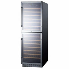 Summit 118 Bottle Dual Zone Stainless Steel Wine Fridge SWC1875B