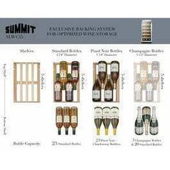 Summit 15" 23 Bottle Single Zone Stainless Steel Built-In ADA Wine Fridge ALWC15