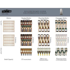 Summit 171 Bottle Single Zone Stainless Steel Wine Fridge SWC1926