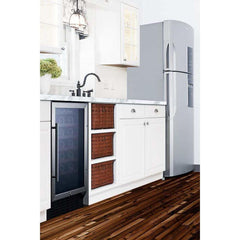 Summit 2.7 cu. ft. Commercial Built-In All-Refrigerator - SS Exterior Wine Fridge SWC1840BCSS