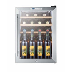 Summit 22 Bottle Commercial Compact Single Zone Built-In Wine Fridge SCR312LBIWC2