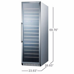 Summit 24"  174 Bottle Dual Zone All Stainless Steel Wine Fridge SWC1966CSS