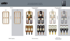 Summit 24" 42 Bottle Dual Zone Black Stainless Steel Built-In Wine Fridge SWC24GKS