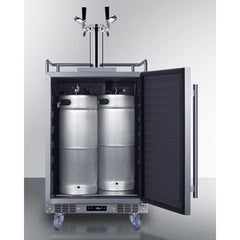 Summit 24" Dual Tap Commercial Outdoor Kegerator BC74OSCOMTWIN