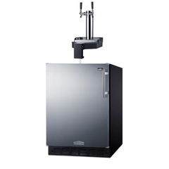 Summit 24" Floating Tap Cold Brew Coffee Kegerator SBC7BRSFLTWCFADALHD