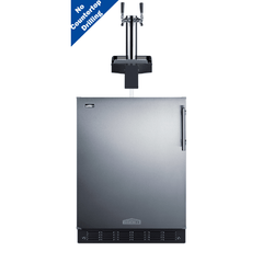 Summit 24" Floating Tap Cold Brew Coffee Kegerator SBC7BRSFLTWCFADALHD