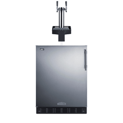 Summit 24" Floating Tap Cold Brew Coffee Kegerator SBC7BRSFLTWCFADALHD