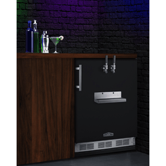 Summit 24" Front Tap Cold Brew Coffee Black Kegerator SBC58BFRTPCFADA