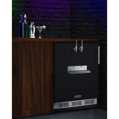 Summit 24" Front Tap Cold Brew Coffee Black Kegerator SBC58BFRTPCFLHD