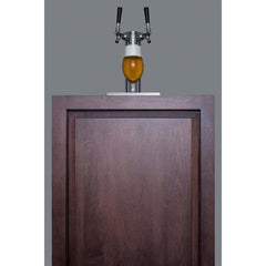 Summit  24" Wide Dual Tap Panel Overlay Commercial Built-In ADA Kegerator SBC58BBIIFADA