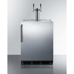 Summit 24" Wide Single Tap All Stainless Steel Commercial ADA Kegerator SBC58BBICSSADA