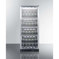 Summit 25 Bottle 24" Wide Single Zone Commercial Wine Fridge SCR1156CHCSS