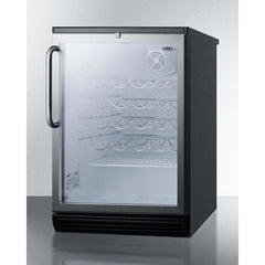 Summit 30 Bottle 24" Single Zone Stainless Steel Wine Fridge SWC6GBLTB