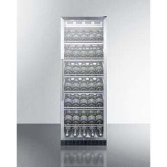 Summit 35 Bottle Commercial 24" Champagne Series Single Zone Black Right Hinge Wine Fridge SCR1401CH