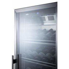 Summit 35 Bottle Commercial 24" Champagne Series Single Zone Black Right Hinge Wine Fridge SCR1401CH