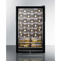 Summit 40 Bottle 20" Wide  Single Zone Black ADA Wine Fridge SWC525L7ADA