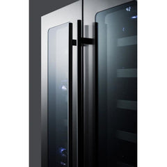 SUMMIT 42-Bottle Capacity 24 in. Undercounter Dual Zone Stainless Steel Wine Fridge CLFD24WCCSS