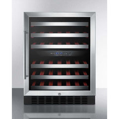 Summit 46 Bottle 24" Wide Built-In, ADA Compliant Wine Fridge SWC530BLBISTCSSADA