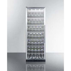 Summit 80 Bottle Commercial 24" Diamond Series Single Zone Black Left Hinge Commercial Wine Fridge SCR1401LHCH