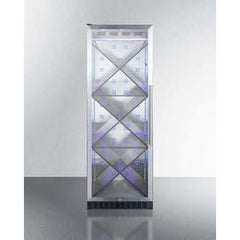 Summit 80 Bottle Commercial 24" Diamond Series Single Zone Black Left Hinge Commercial Wine Fridge SCR1401LHX