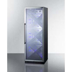 Summit 80 Bottle Commercial 24" Diamond Series Single Zone Black Right Hinge Commercial Wine Fridge SCR1401X