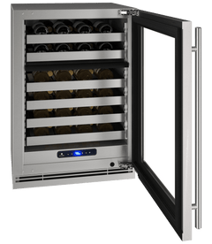 U-Line HWD524 24" Dual-Zone Wine Refrigerator Reversible Hinge