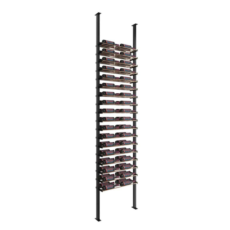 VintageView Evolution 72 Bottles Low Profile Ultra Slim Floor-to-Ceiling Wine Rack LP-FCP-KIT-2C-2-K