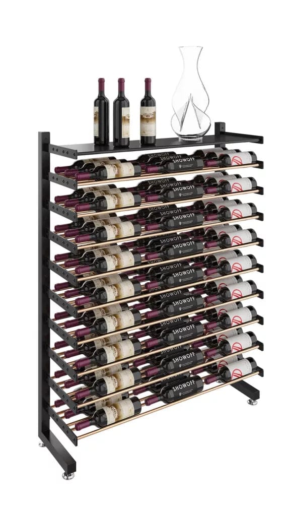 VintageView Evolution 81 Bottles 54 1.5L Freestanding Metal Wine Rack WW-IDR4-H-SH-K