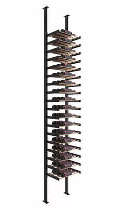 VintageView Evolution Single Sided 54 Bottles/Triple Depth Wine Wall Post Kit WW-FCP-KIT-3C-1-K