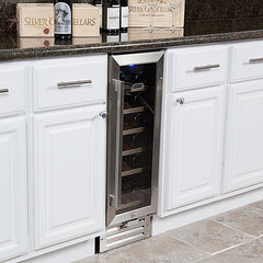 Whynter 18 Bottle Compressor Built-In Wine Refrigerator BWR-18SD