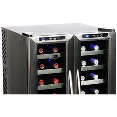 Whynter 32 Bottle Dual Temperature Zone Wine Cooler WC-321DD