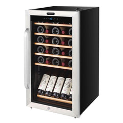 Whynter 34 Bottle Freestanding Stainless Steel Refrigerator with Display Shelf and Digital Control FWC-341TS