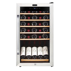 Whynter 34 Bottle Freestanding Stainless Steel Refrigerator with Display Shelf and Digital Control FWC-341TS