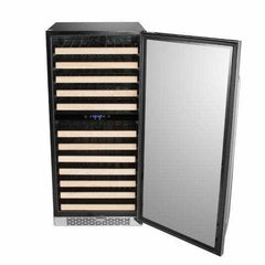 Whynter 92 Bottle Built-in Stainless Steel Dual Zone Compressor Wine Refrigerator with Display Rack and LED display BWR-0922DZ