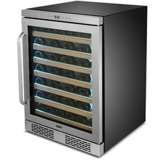 Whynter Elite Spectrum Lightshow 54 Bottle Stainless Steel 24 inch Built-in Wine Refrigerator BWR-545XS