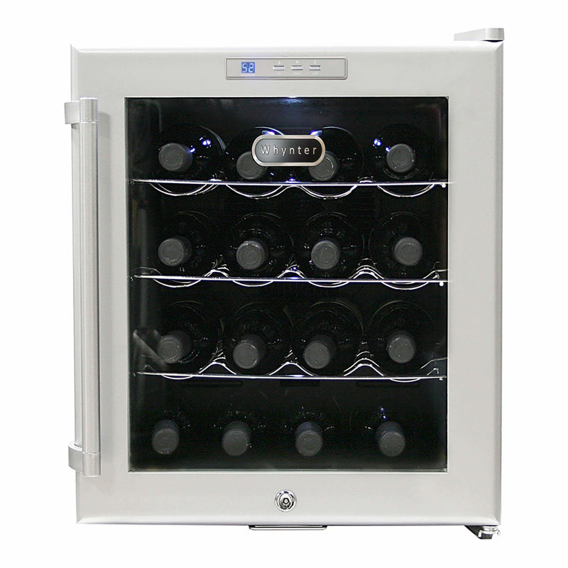 Whynter SNO 16 Bottles Wine Cooler - Platinum with lock  WC-16S